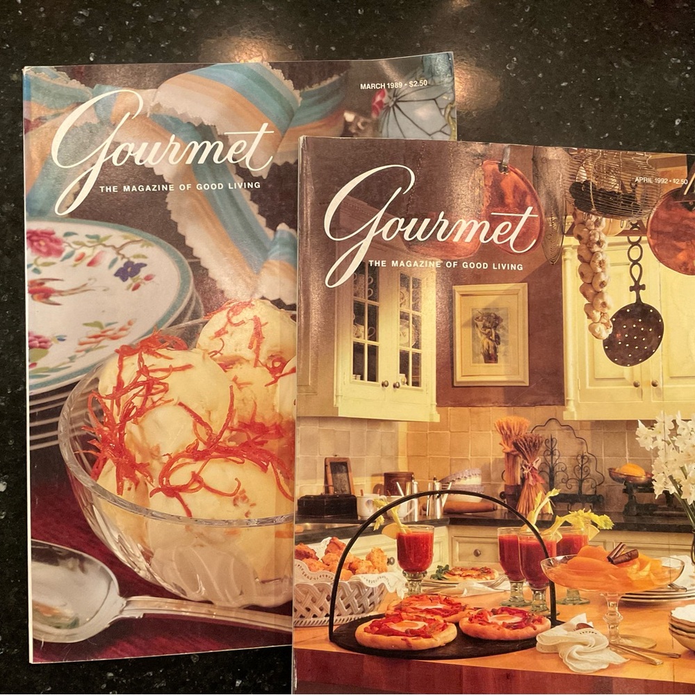 Two Gourmet Magazines - March 1989 and April 1992